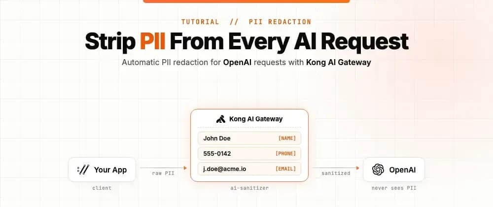Protect Your Users: PII Redaction in AI Requests with Kong AI Gateway 2.0
